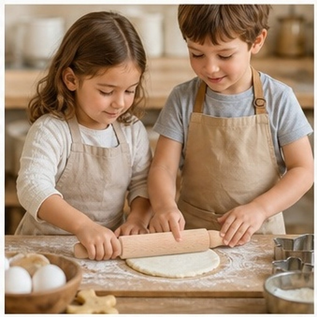 Kitchen Roller Baking - Wooden Rolling Pin 23cm Mini Pastry