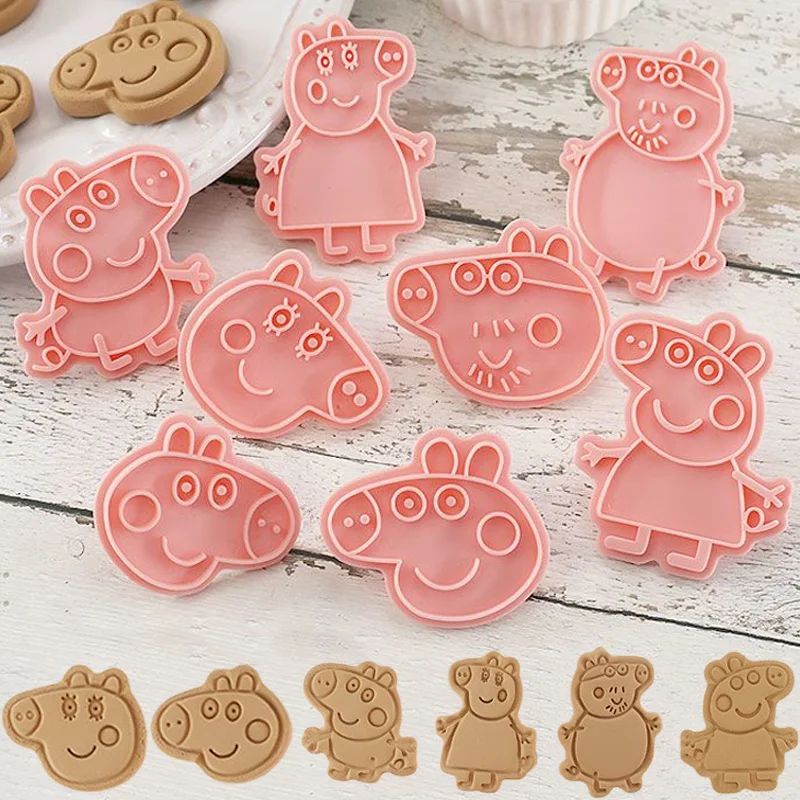 Baking Kitchen Set - 8Pcs Peppa Pig Cookie Cutter Set