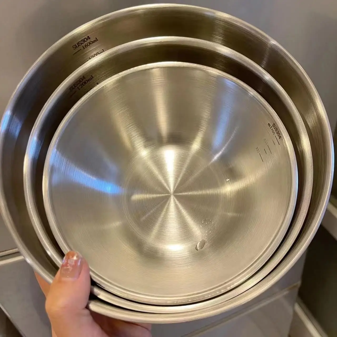 1-3 Stainless Steel Bowl Set W - Baking Kitchen Set 评论和价格
